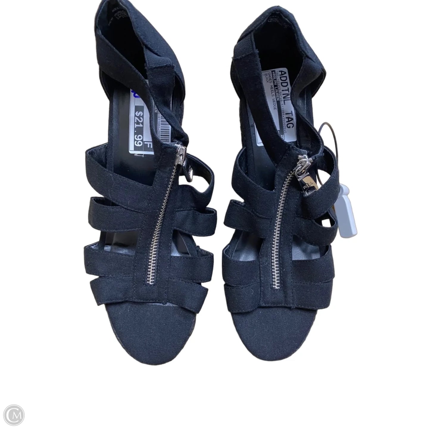 Shoes Heels Wedge By Ralph Lauren In Black, Size: 7