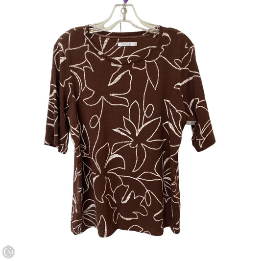 Top Short Sleeve By Chicos In Brown, Size: 2