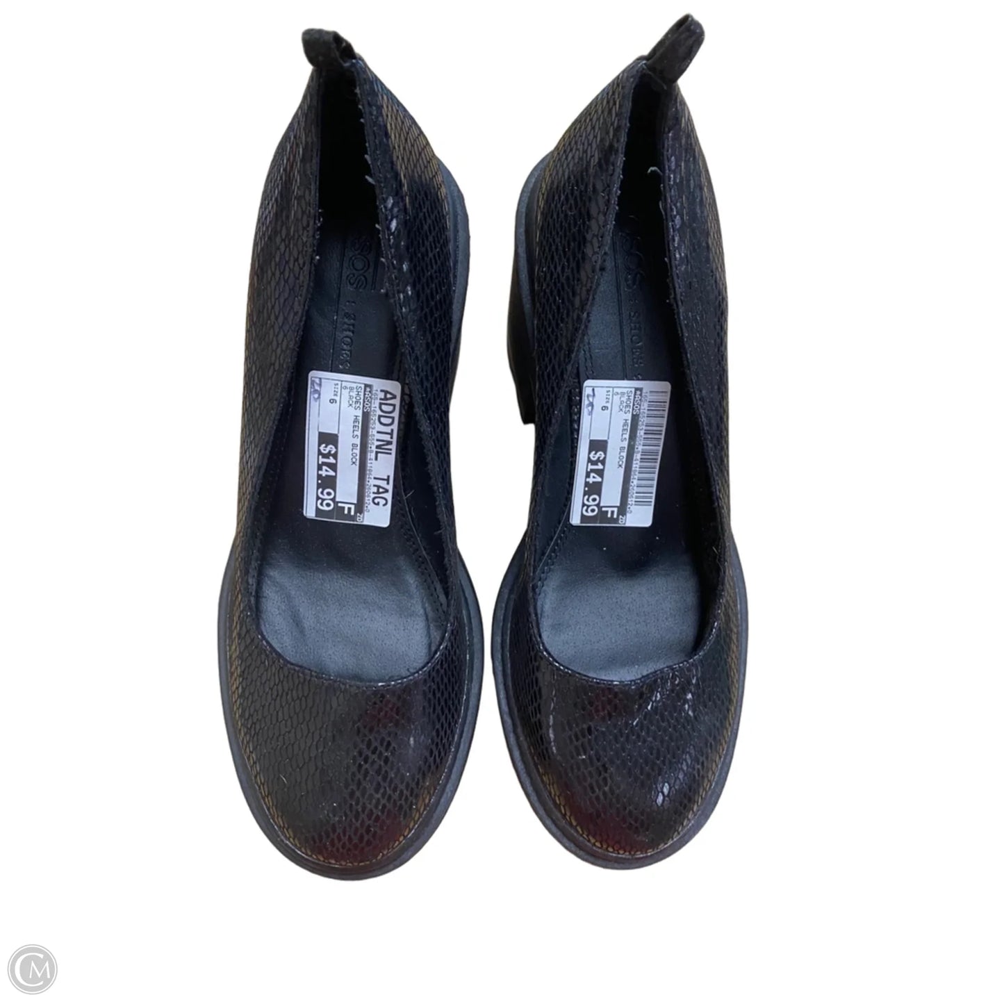 Shoes Heels Block By Asos In Black, Size: 6