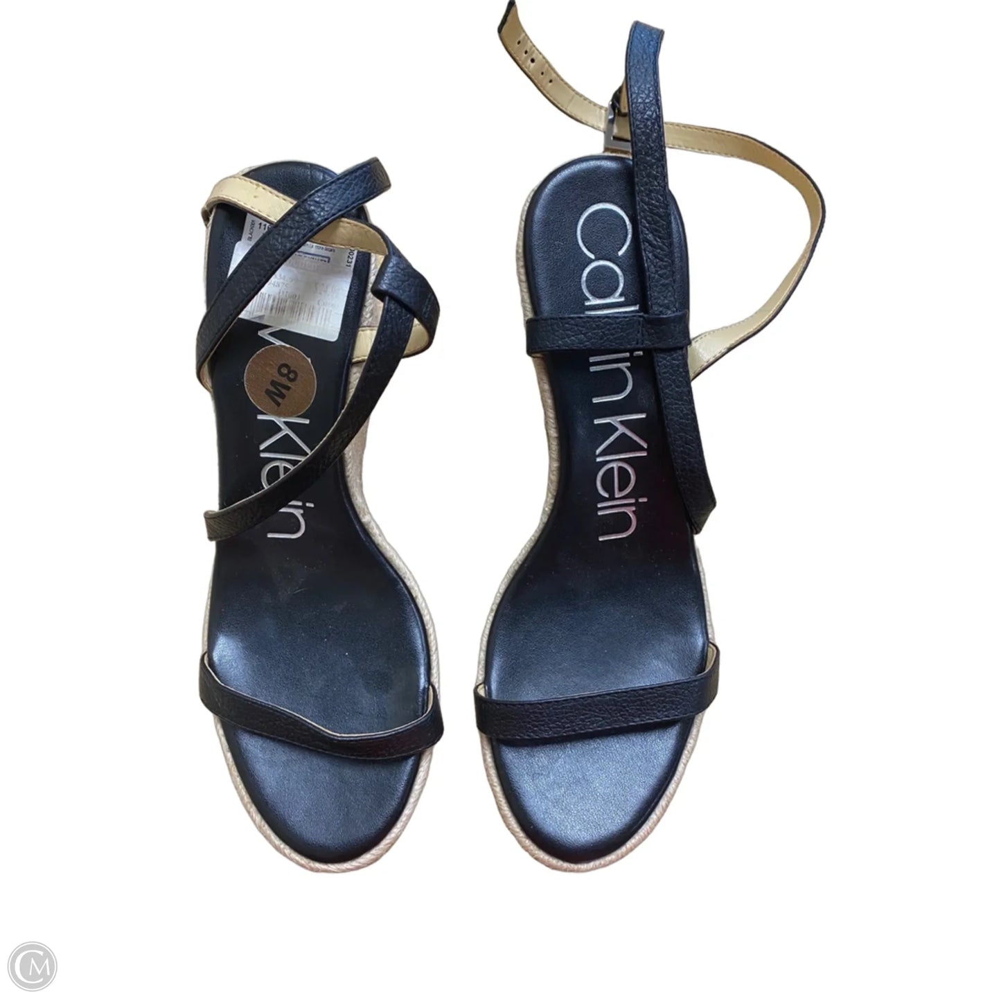 Shoes Heels Wedge By Calvin Klein In Black, Size: 8