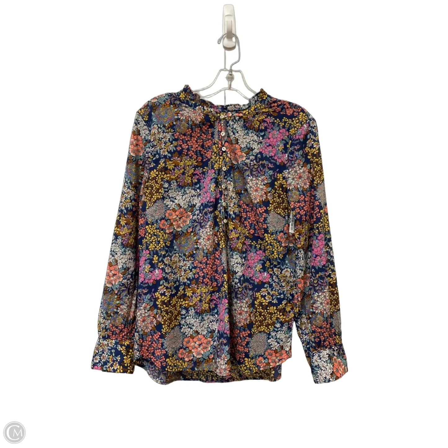 Top Long Sleeve By Talbots In Floral Print, Size: L