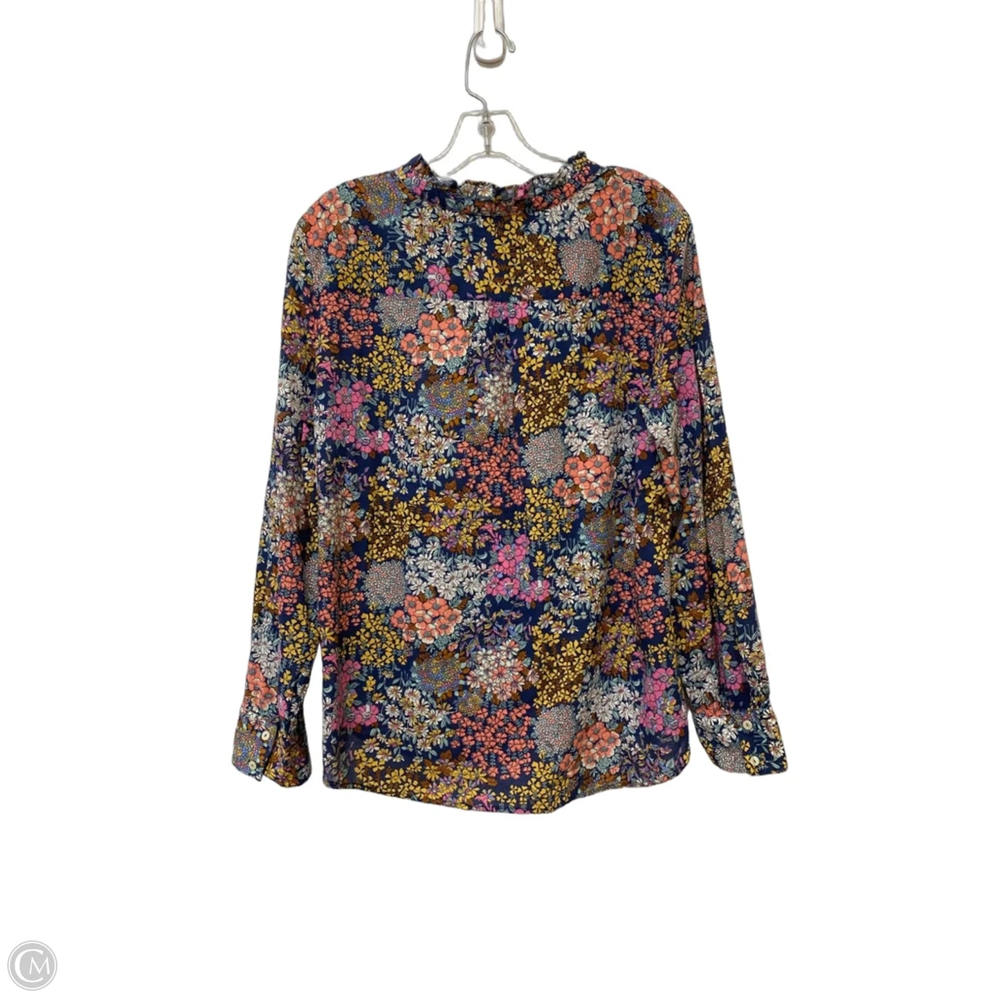 Top Long Sleeve By Talbots In Floral Print, Size: L
