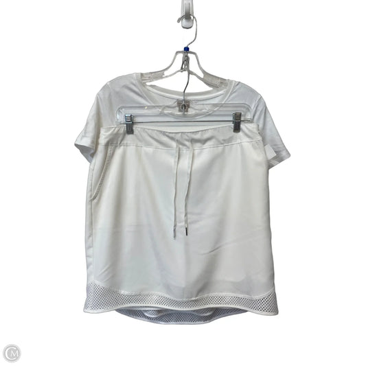 Top 2pc Short Sleeve By Chicos In White, Size: M