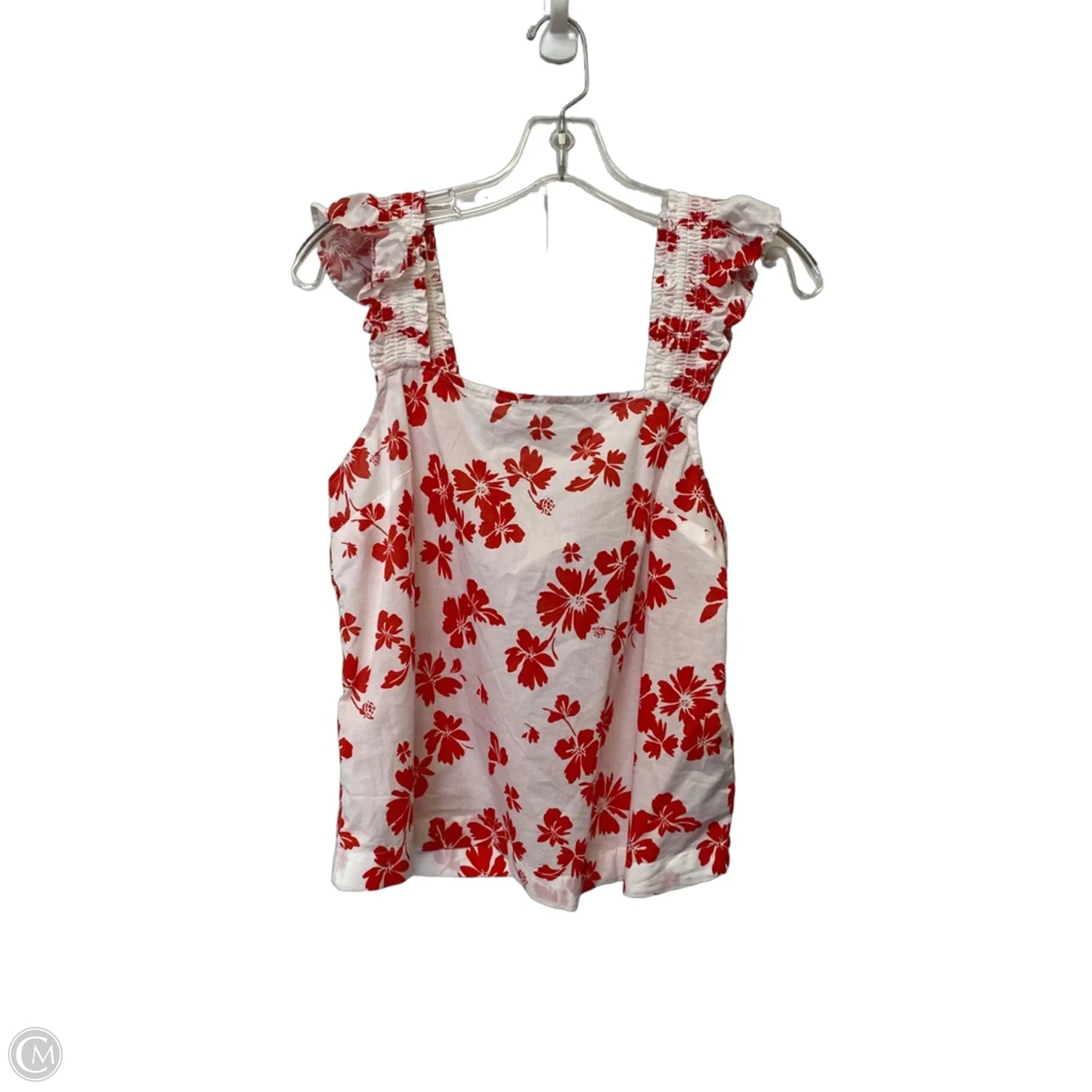 Top 2pc Sleeveless By J. Crew In Red & White, Size: M