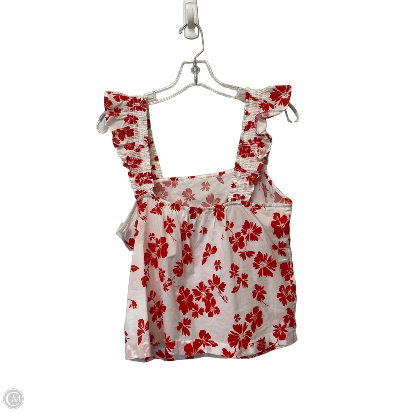 Top 2pc Sleeveless By J. Crew In Red & White, Size: M