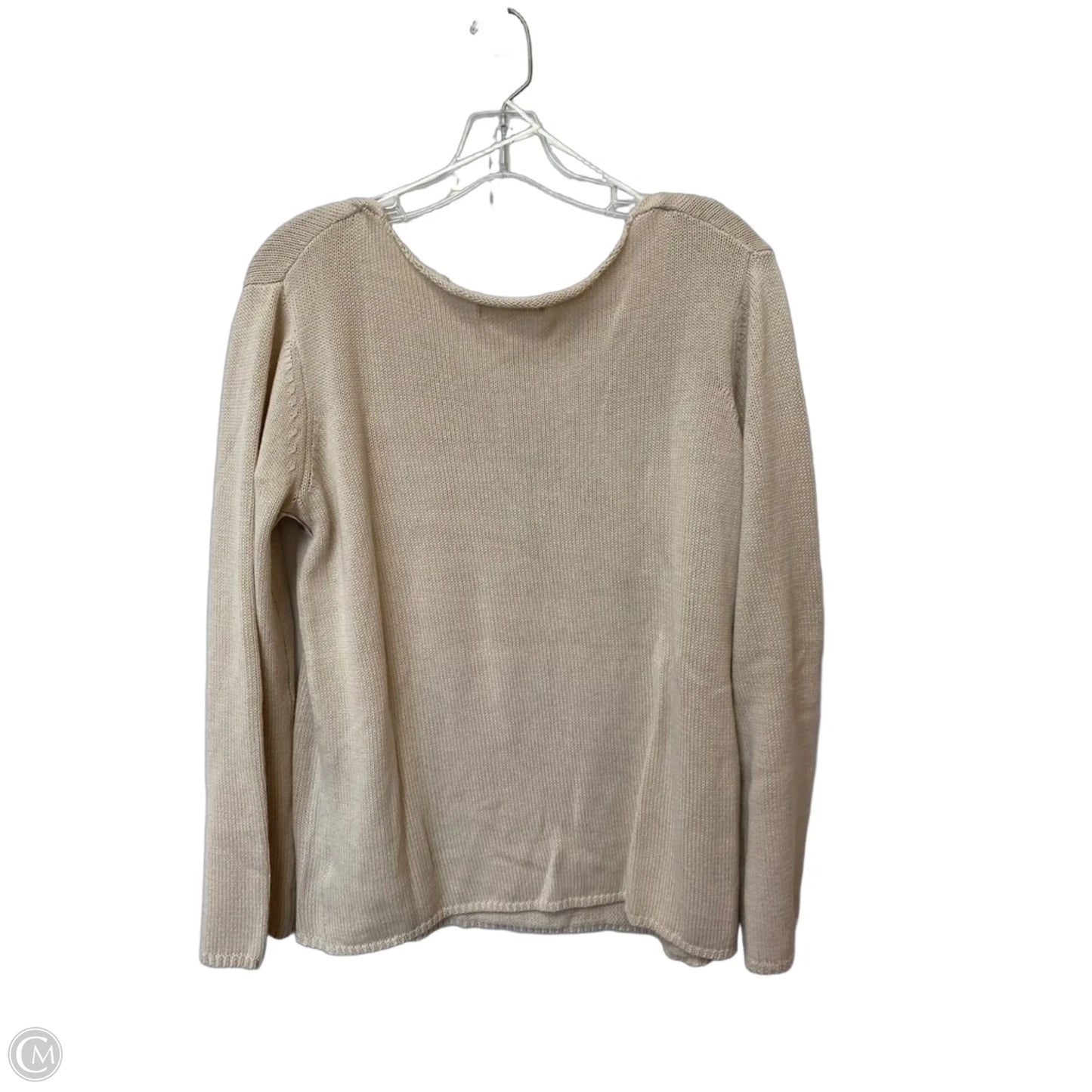 Top Long Sleeve By Miracle In Tan, Size: S