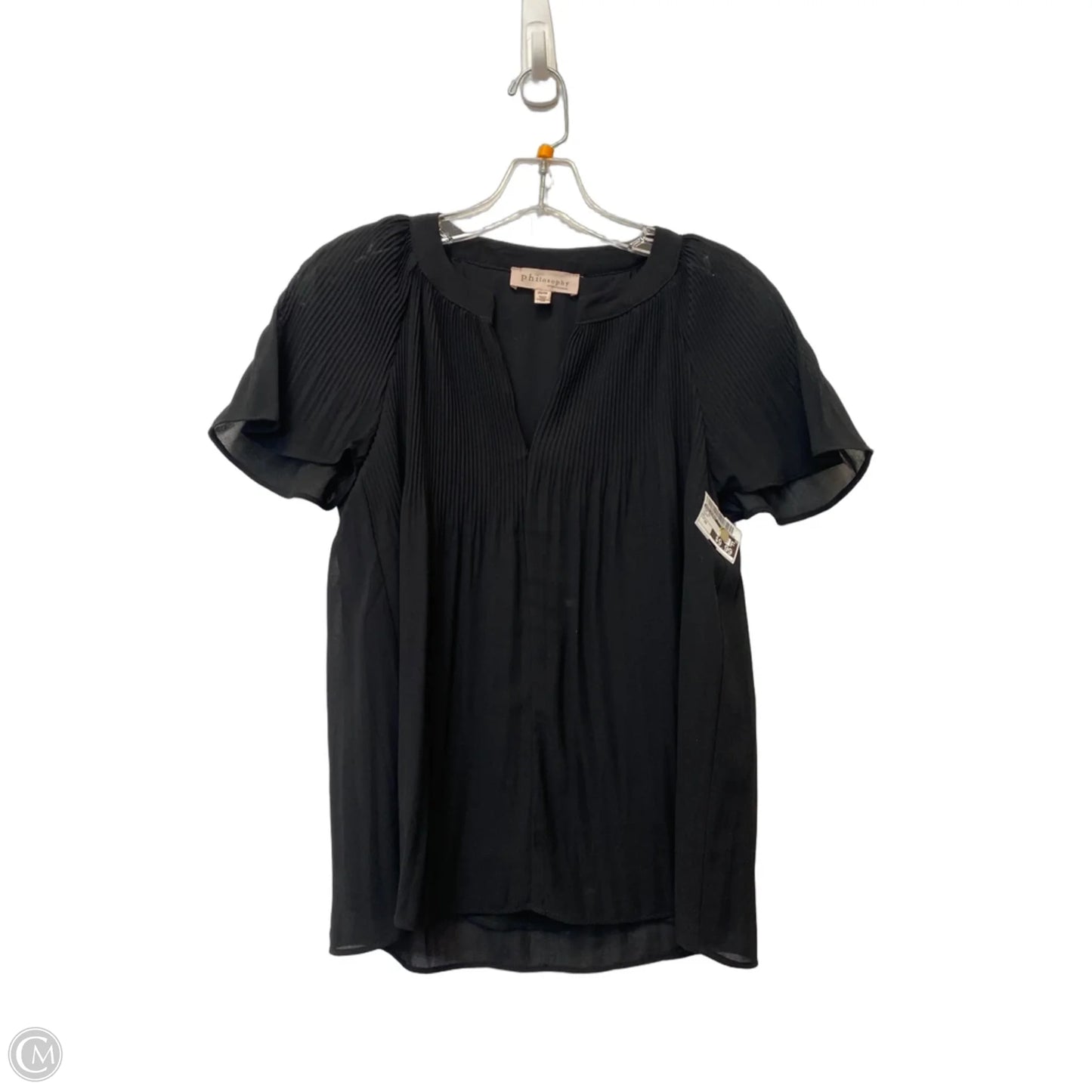 Top Short Sleeve By Philosophy In Black, Size: Xs