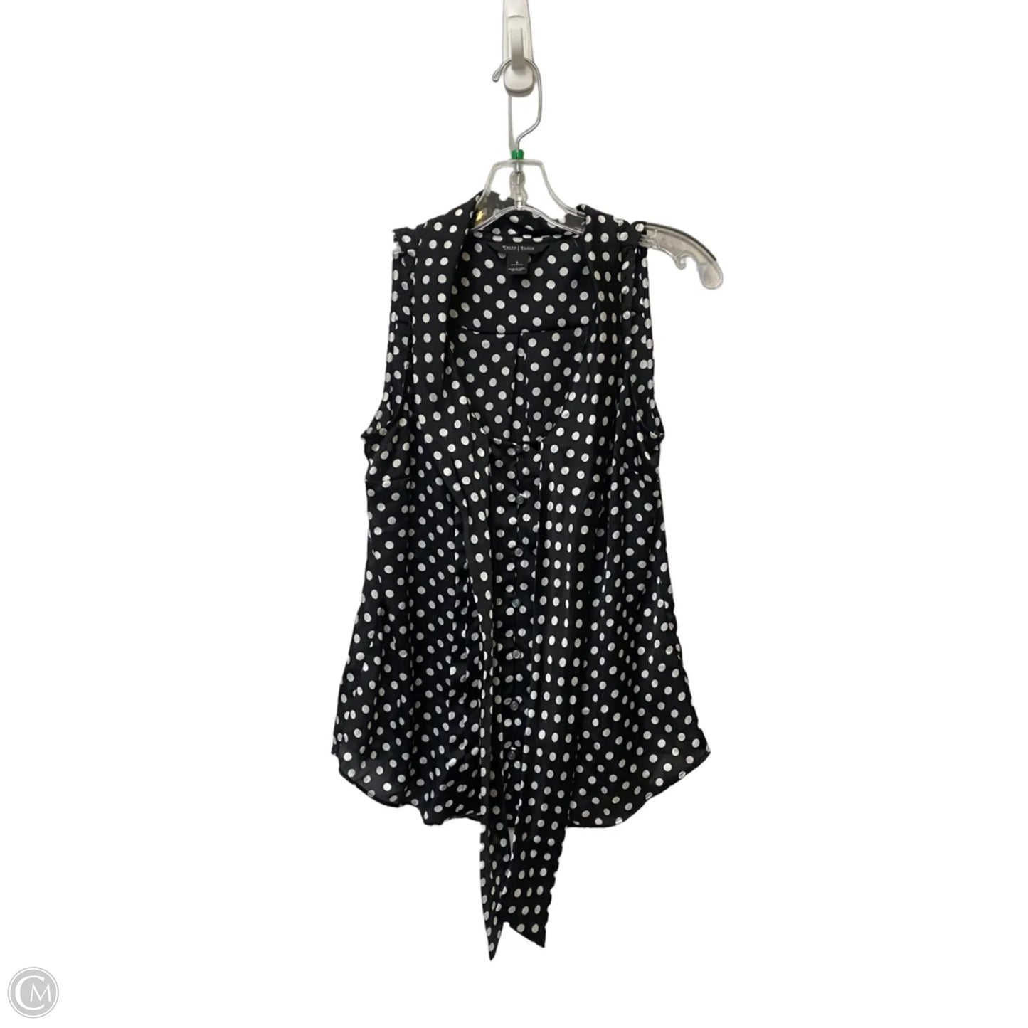Top Sleeveless By White House Black Market In Polkadot Pattern, Size: S