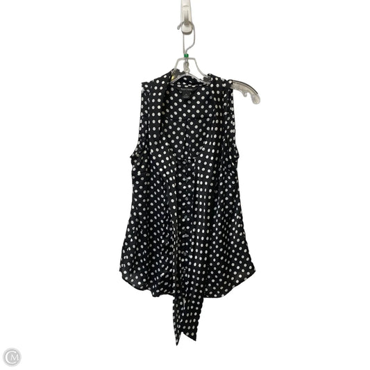 Top Sleeveless By White House Black Market In Polkadot Pattern, Size: S