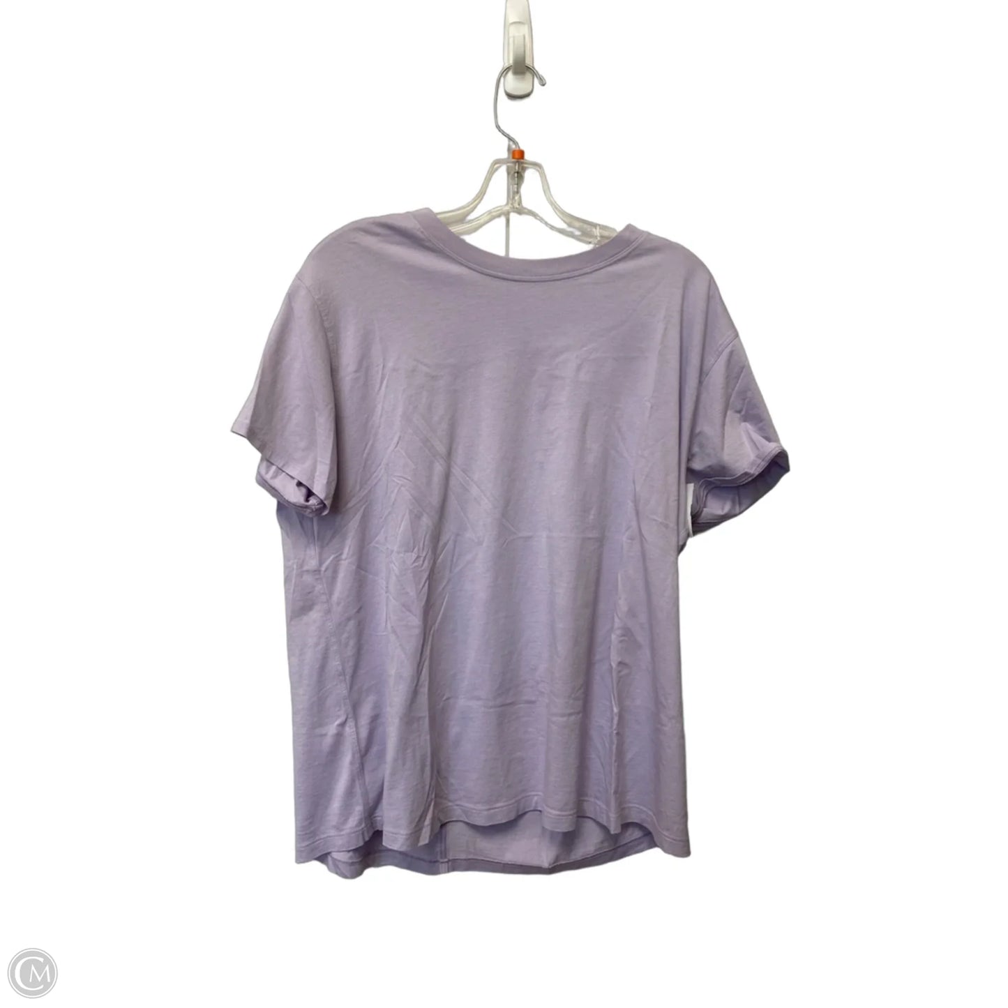 Athletic Top Short Sleeve By Lululemon In Purple, Size: L