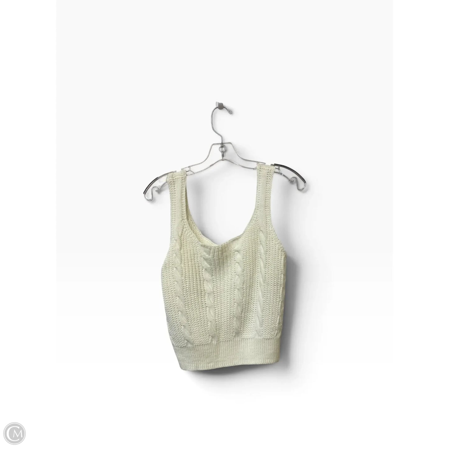 Top Sleeveless By Shein In Cream, Size: M