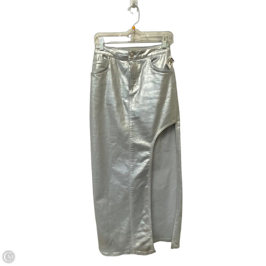 Skirt Maxi By Pilcro In Silver, Size: 2