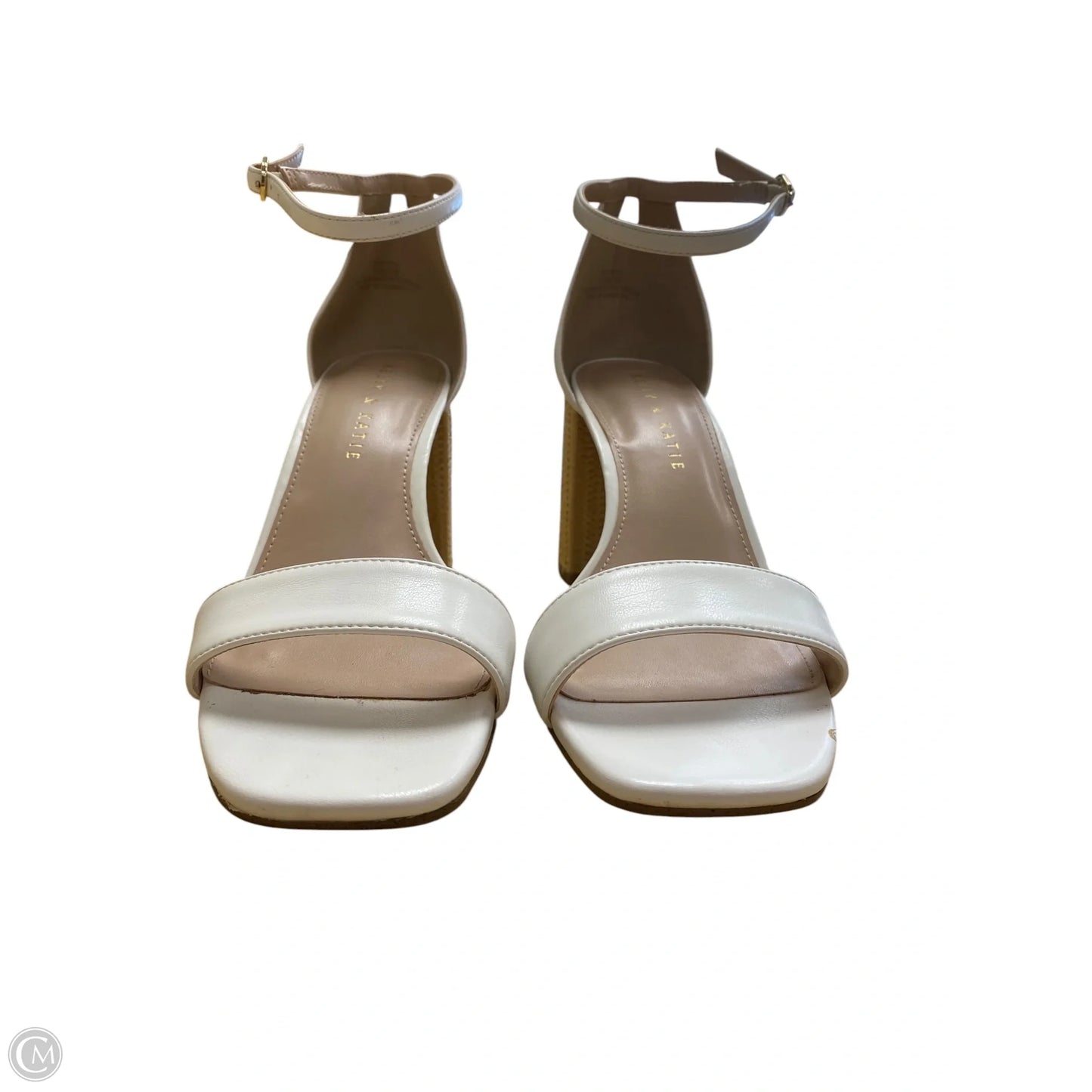 Shoes Heels Block By Kelly And Katie In White, Size: 7.5