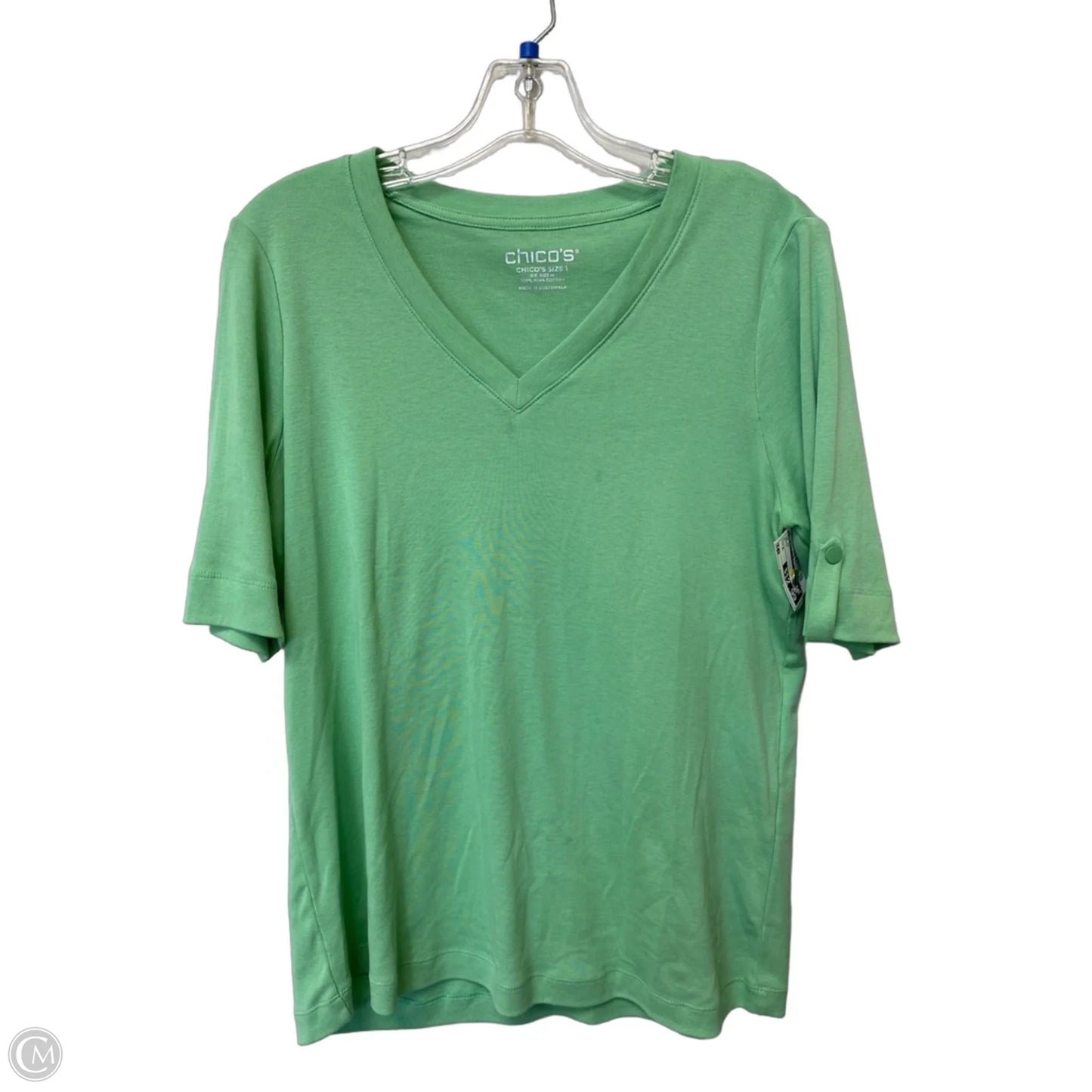 Top Short Sleeve By Chicos In Green, Size: M