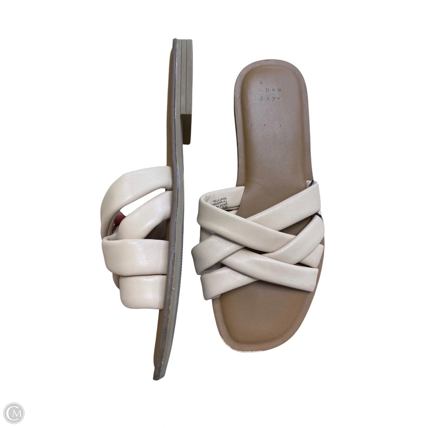 Sandals Flats By A New Day In Beige, Size: 9.5