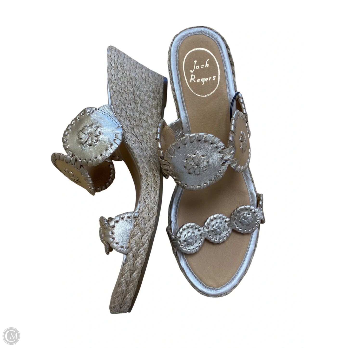 Sandals Heels Wedge By Jack Rogers In Gold, Size: 9.5