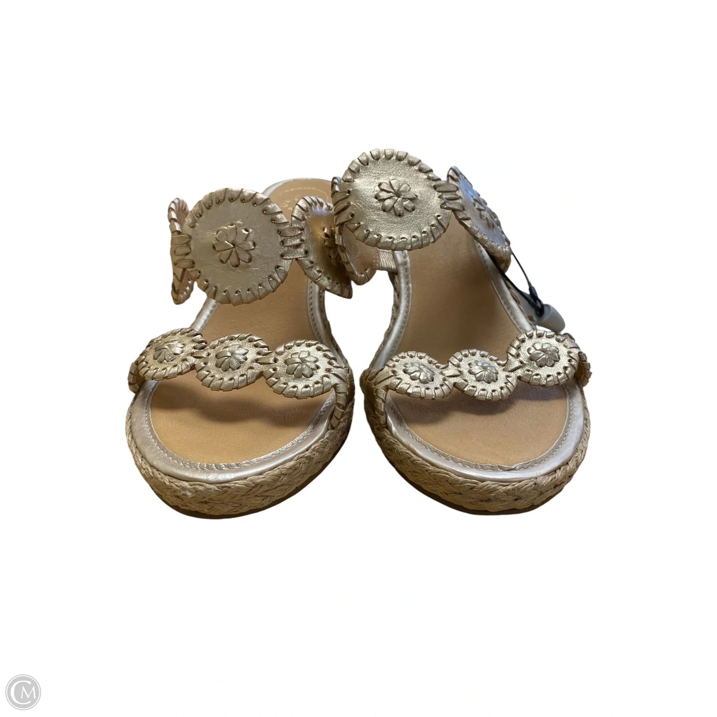 Sandals Heels Wedge By Jack Rogers In Gold, Size: 9.5