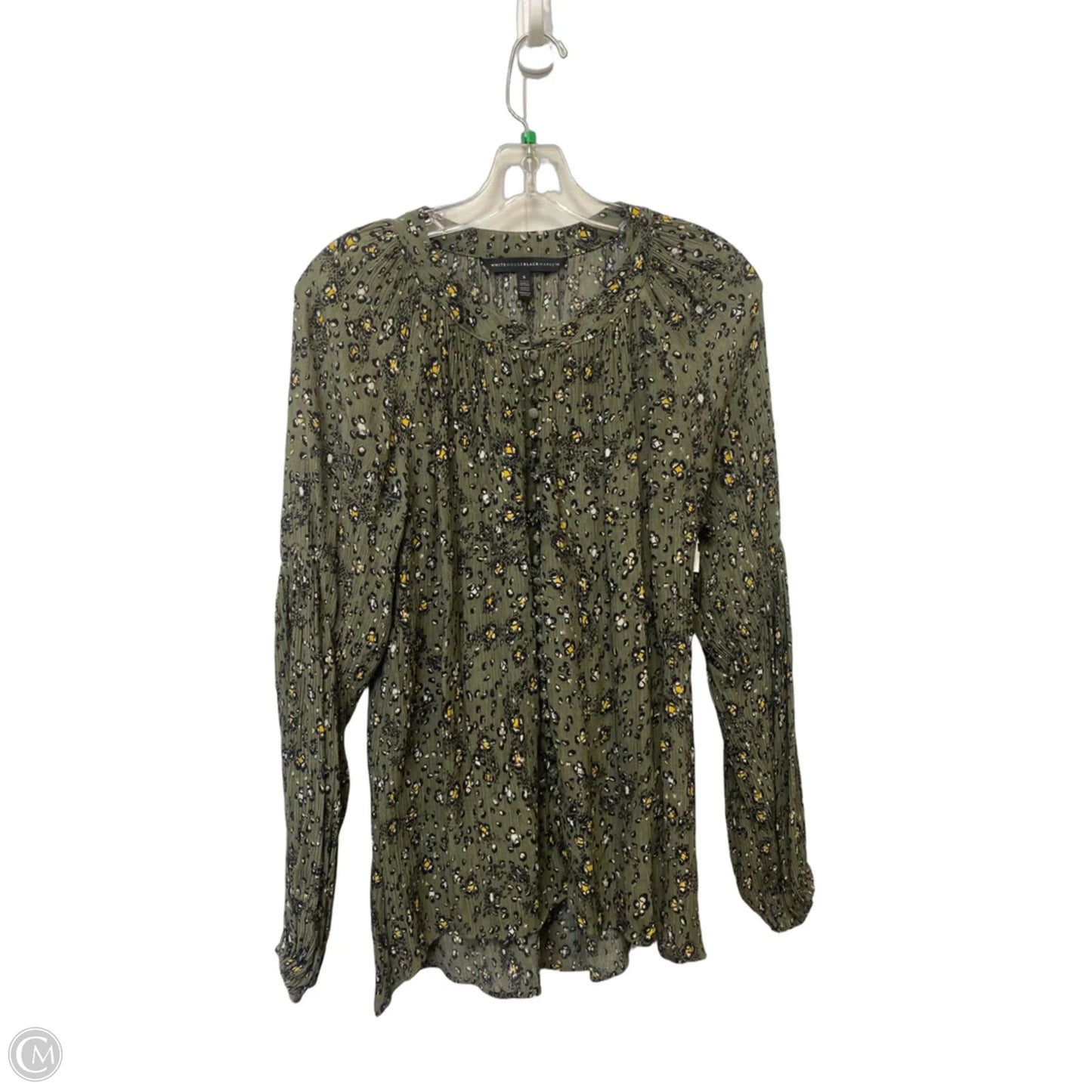Top Long Sleeve By White House Black Market In Green, Size: S