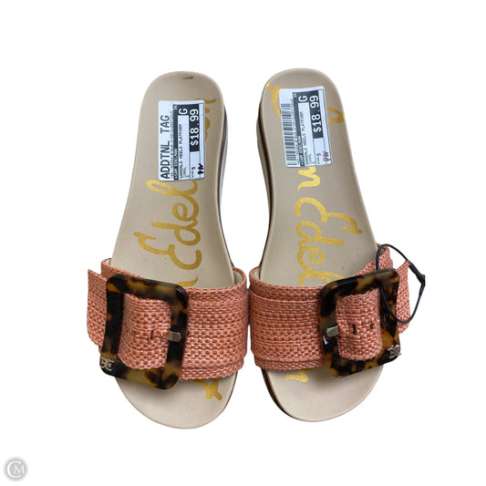 Sandals Heels Platform By Sam Edelman In Coral, Size: 5
