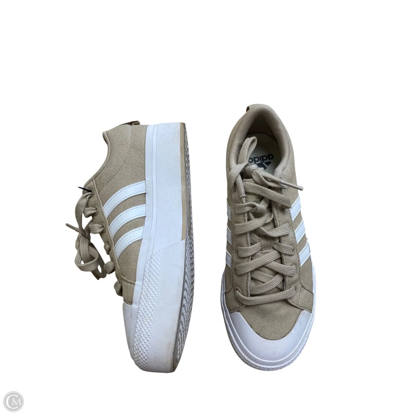 Shoes Sneakers By Adidas In Tan, Size: 7