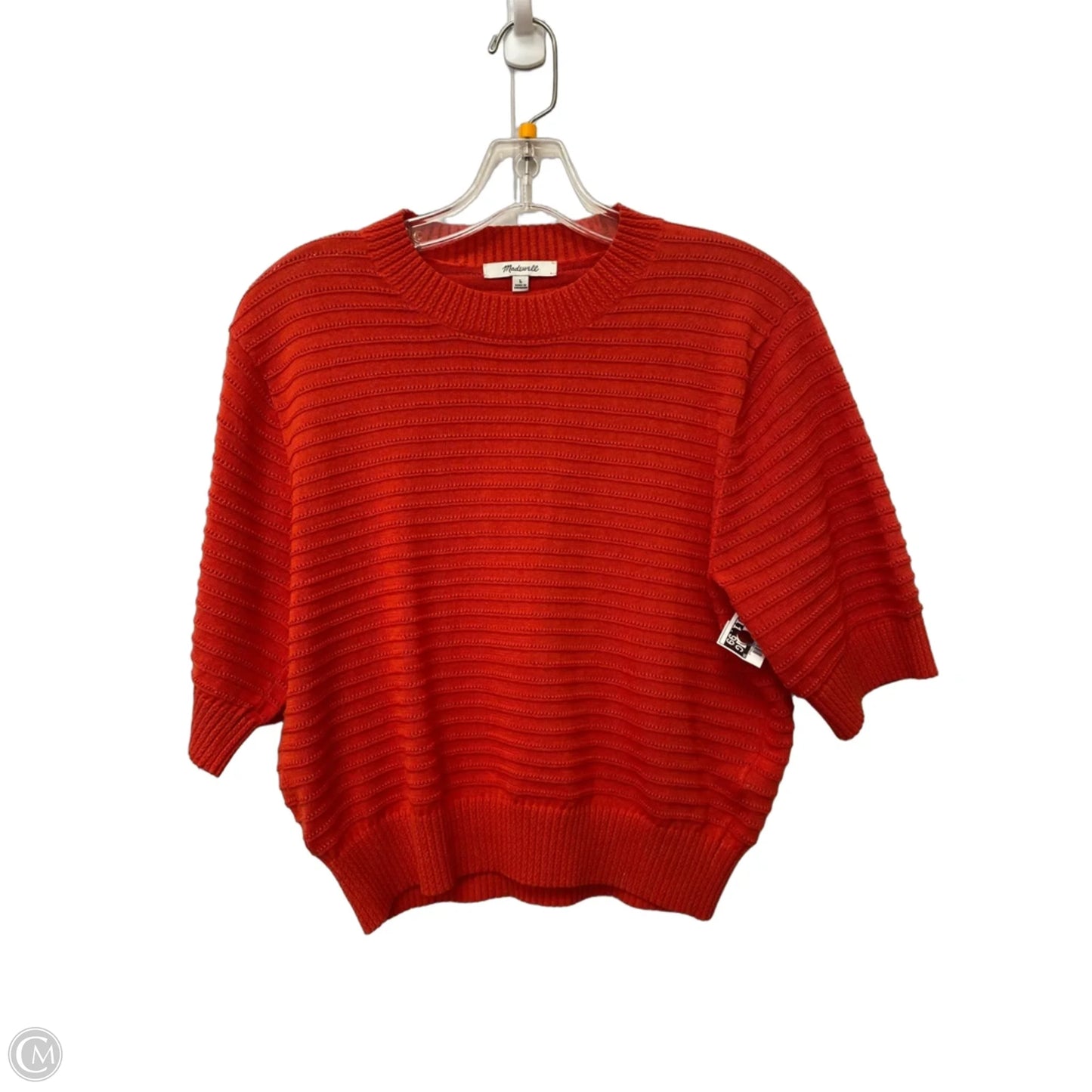 Top Short Sleeve By Madewell In Orange, Size: L