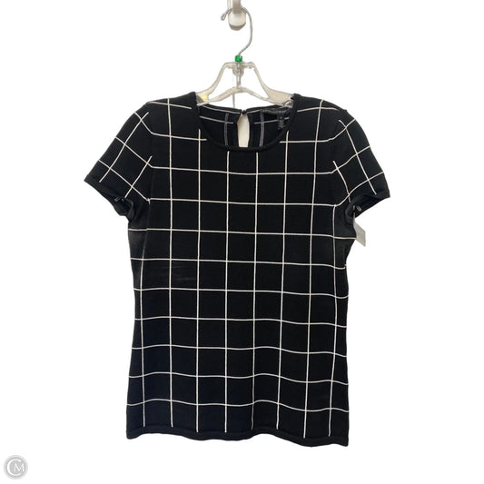 Top Short Sleeve By White House Black Market In Black, Size: S