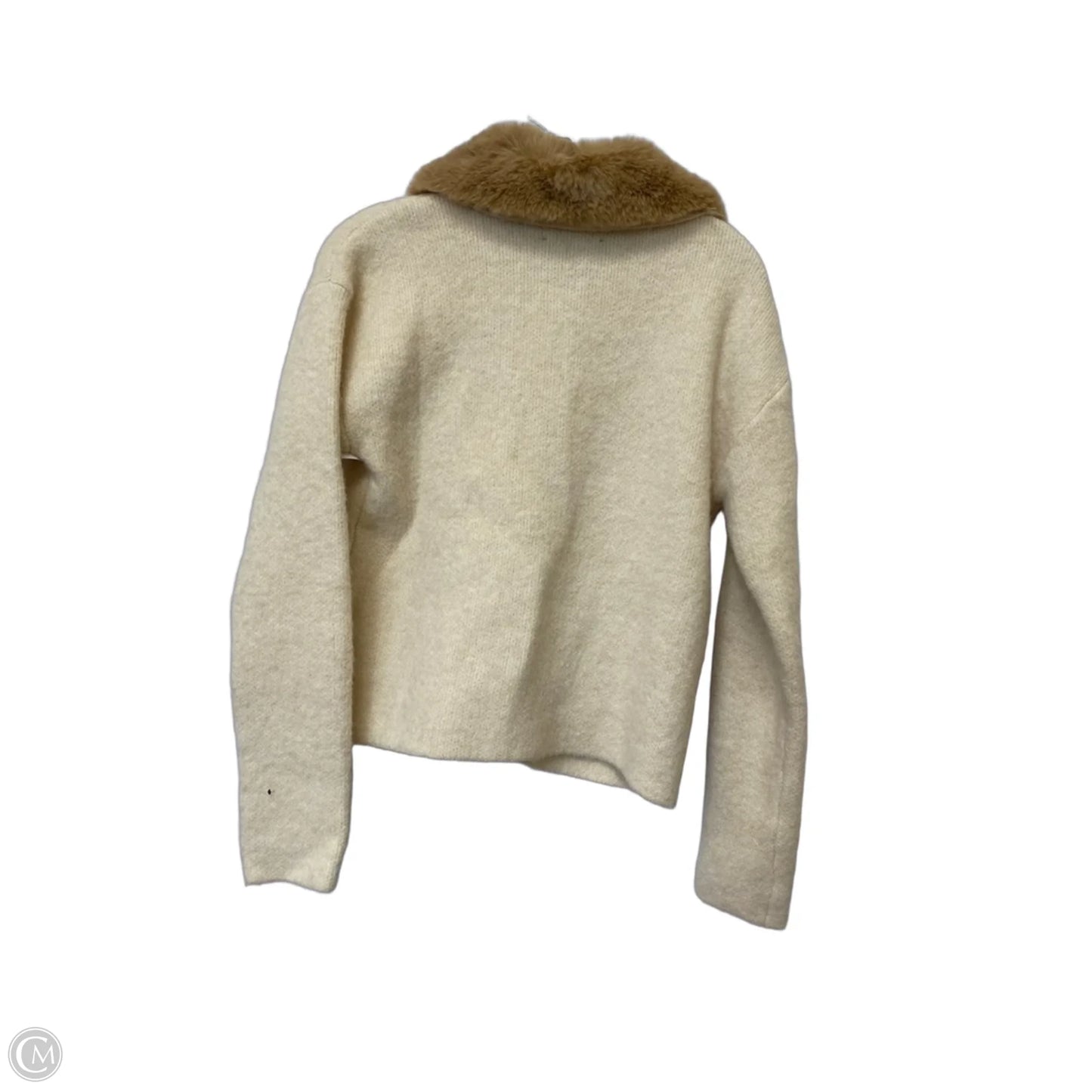 Sweater Cardigan By Clothes Mentor In Cream, Size: S