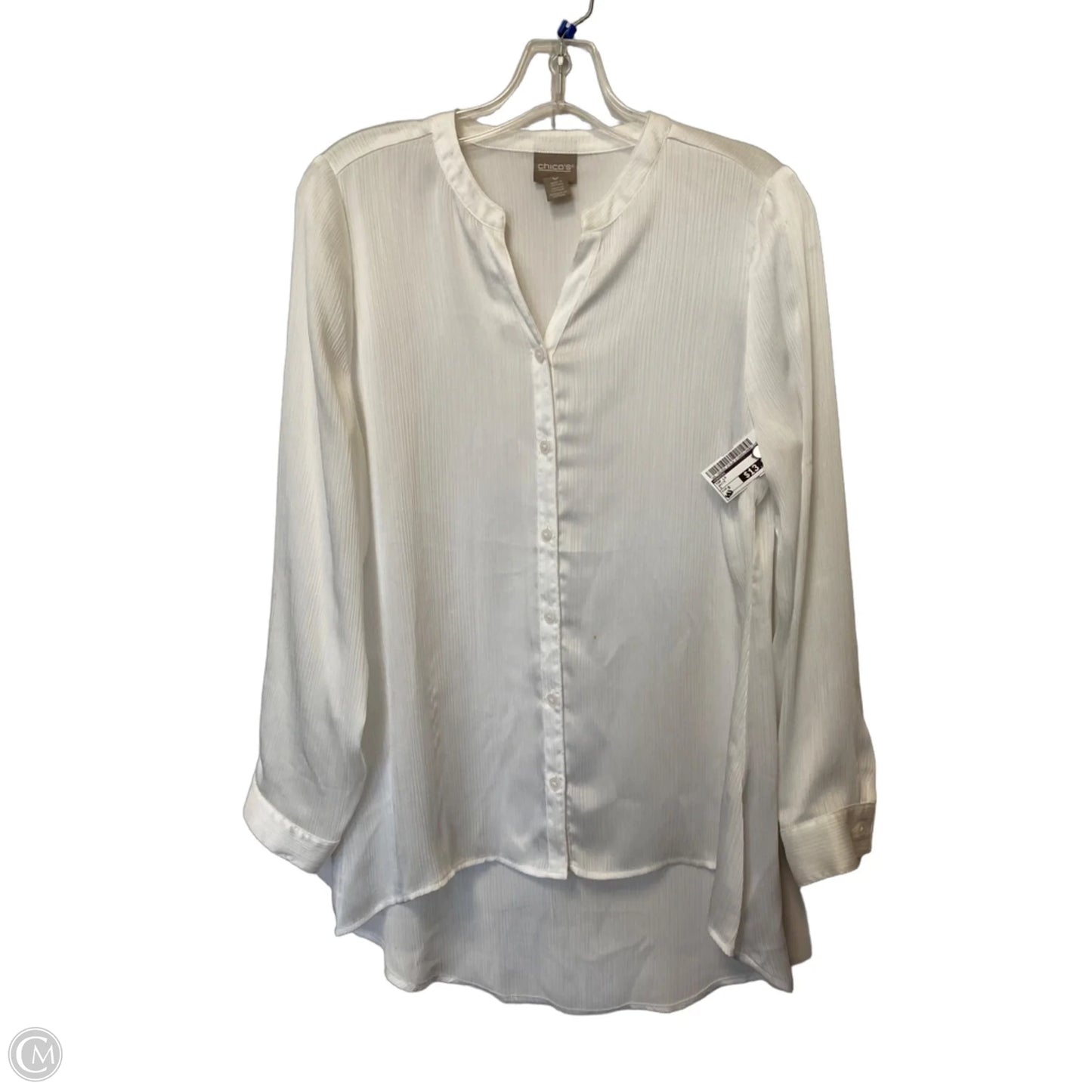 Top Long Sleeve By Chicos In White, Size: 0