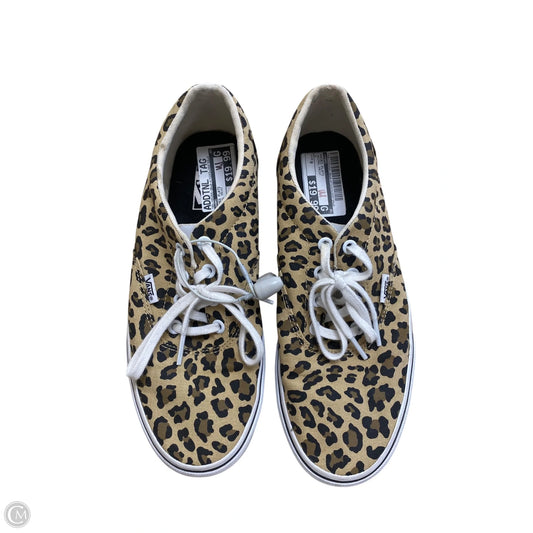 Shoes Flats By Vans In Animal Print, Size: 9