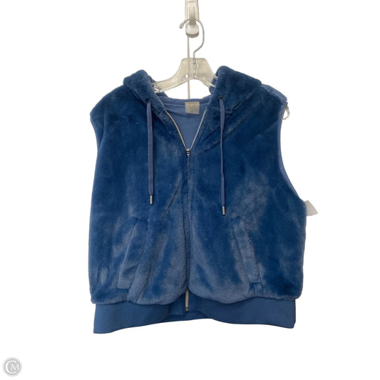 Vest Faux Fur & Sherpa By Calia In Blue, Size: L