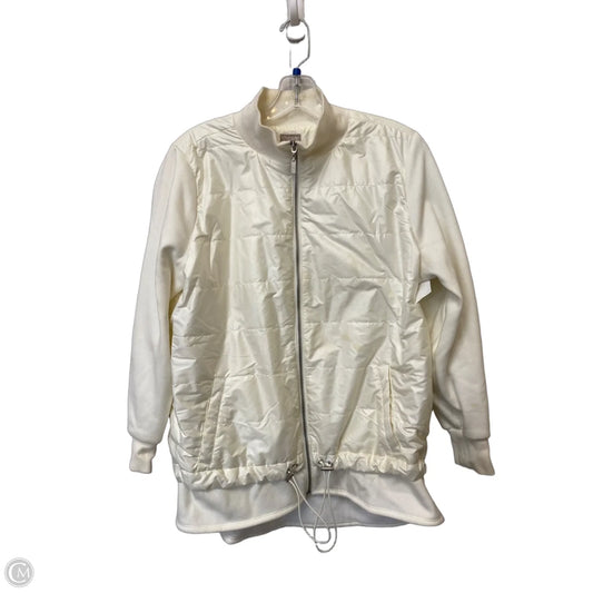 Jacket Puffer & Quilted By Chicos In White, Size: M